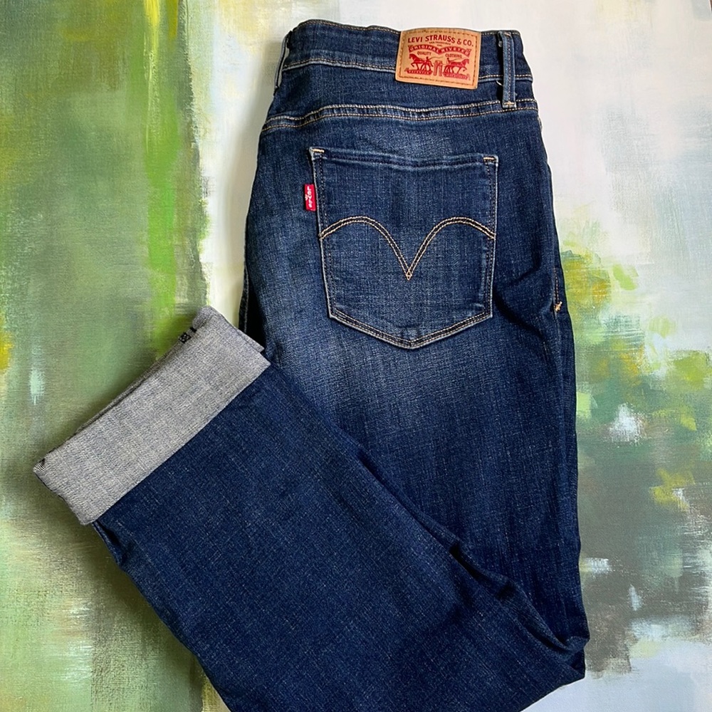 Levi's 575 Mid Rise Skinny Jean Size 14 Short